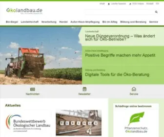 Oekolandbau.de(Das Informationsportal zum ökologischen Landbau und Bio) Screenshot