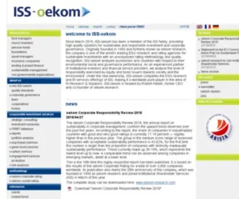 Oekom-Research.com(ISS ESG) Screenshot
