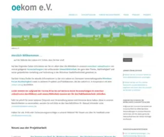 Oekom-Verein.de(Aktuelles aus der Projektarbeit) Screenshot
