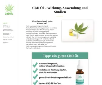 Oel-CBD.com(Wirkung, Anwendung & Studien) Screenshot