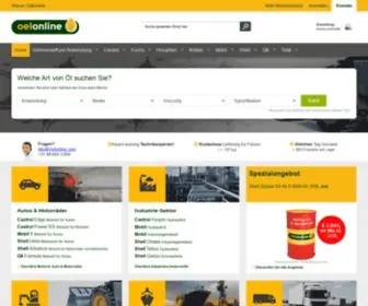 Oelonline.com(Der Webshop für Öl und Schmierstoffe) Screenshot