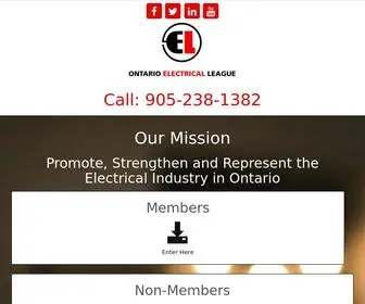 Oel.org(The Ontario Electrical League) Screenshot