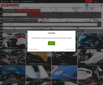 Oem-Bike-Parts.com(Exploded drawings genuine parts catalog for motorcycles) Screenshot