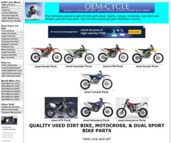Oem-CYcle.com(OEM-CYCLE Used Dirt Bike Parts-Vintage to Modern Bike and Part Specs & Info) Screenshot