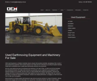 Oemusedequipment.com(Used Earthmoving Equipment & Machinery for Sale) Screenshot