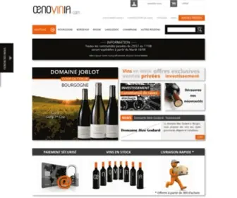 Oenovinia.com(Vente privée de vins sur) Screenshot