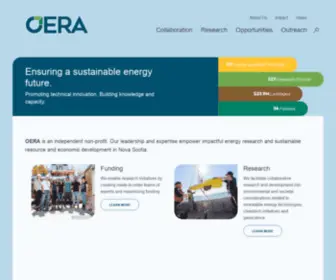 Oera.ca(Nova Scotia Offshore Energy Research Association) Screenshot