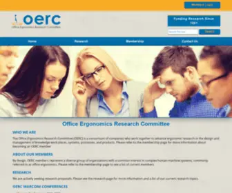 Oerc.org(Office Ergonomics Research Committee) Screenshot