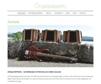 Oergelipeppers.ch(Örgelipeppers) Screenshot