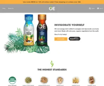 Oeshot.com(OE Organic Energy Shot) Screenshot