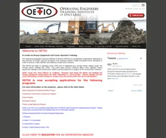 Oetio.com(The Operating Engineers Training Institute of Ontario (OETIO)) Screenshot