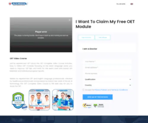 Oetvideocourse.com(OET Video Course) Screenshot