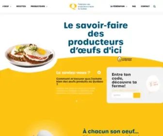 Oeuf.ca(Fédération des producteurs d'oeufs du Québec) Screenshot