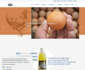 Oeufs-Liot.fr(Une large gamme de produits d'oeufs) Screenshot