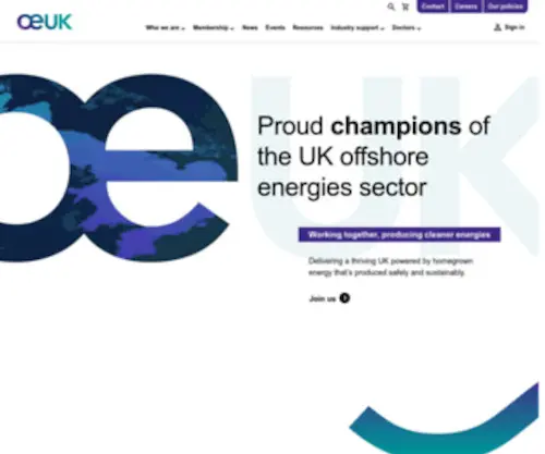 Oeuk.org.uk(Oeuk represents an integrating offshore energy industry which safely) Screenshot