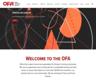 Ofa.on.ca(Ontario Federation of Agriculture) Screenshot