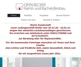 Ofenbecker.de(Ofen Becker Kamin) Screenshot