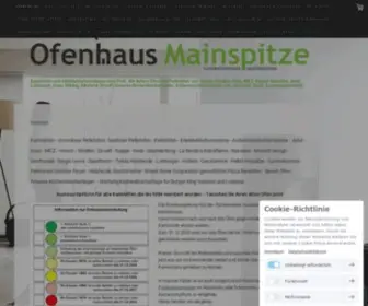 Ofenhaus-Mainspitze.de(Kaminofen Pelletofen Holzherd Holzofen) Screenshot