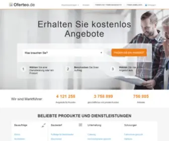 Oferteo.de(Angebote von Firmen und Profis erhalten) Screenshot