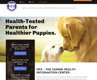 Offa.org(Orthopedic Foundation for Animals) Screenshot