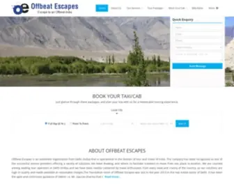 Offbeatescapes.com(Offbeat Escapes) Screenshot