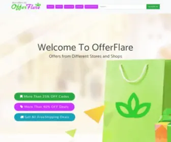 Offerflare.com(Offers, codes, and deals by) Screenshot