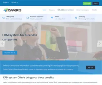 Offeris.com(Create successful business proposals with us. Offeris) Screenshot