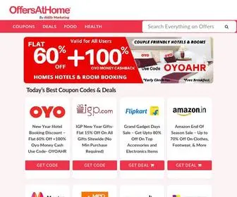 Offersathome.com(Coupons, Deals, Promo Codes, Offers & Discount Code) Screenshot