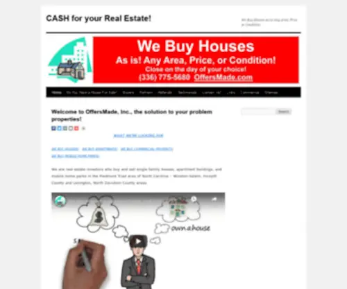 Offersmade.com(CASH for your Real Estate) Screenshot