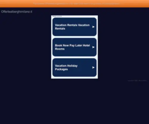 Offertealberghimilano.it(Il punto di accesso ideale per il tuo business online) Screenshot