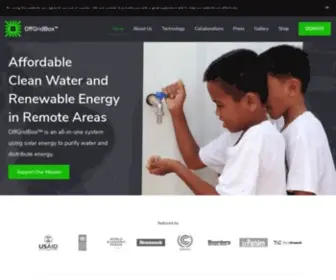 Offgridbox.com(Affordable Clean Water and Renewable Energy in Remote Areas) Screenshot