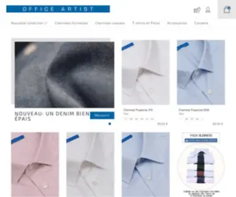 Office-Artist.com(Office Artist : Chemises et accessoires haut de gamme pour homme) Screenshot