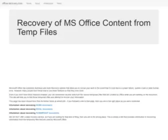 Office-Recovery.com(Recovery of ms office content from temp files) Screenshot
