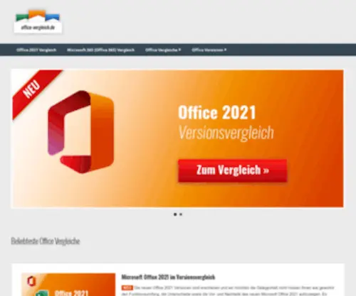 Office-Vergleich.de(Office 2021 & Microsoft 365 Versionen und Unterschiede im Vergleich) Screenshot
