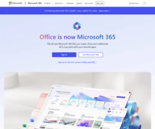 Office.com(Microsoft 365) Screenshot