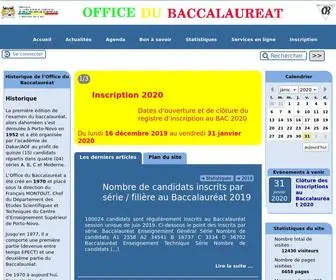 Officedubacbenin.bj(Le site de l'Office du Baccalauréat) Screenshot