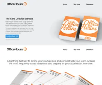 Officehourscards.com(The Card Deck For Startups) Screenshot