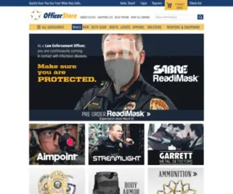 Officerstore.com(Law Enforcement professionals shop for flashlights) Screenshot