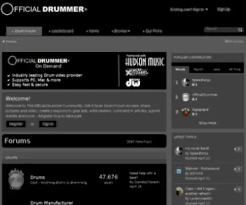 Officialdrummer.com(沧州手偷信息科技有限公司) Screenshot