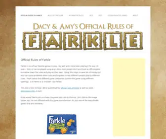 Officialfarklerules.com(Dacy & Amy's Official Rules of Farkle) Screenshot