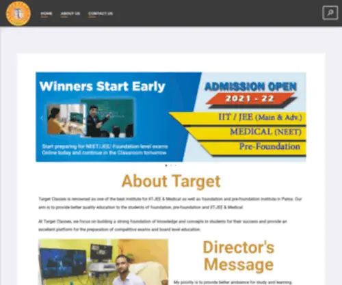 Officialtargetclasses.com(Target Classes Patna) Screenshot