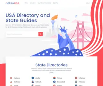 Officialusa.com(USA Directory and State Guides) Screenshot