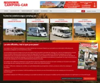 Officielcampingcar.com(Cotation argus des camping) Screenshot