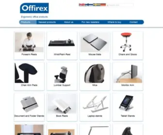 Offirex.com(Ergonomic office products) Screenshot