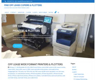 Offleasecopiers.com(OFF LEASE COPIERS &amp; PLOTTERS) Screenshot