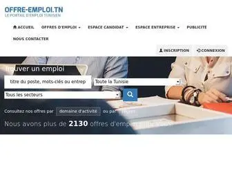 Offre-Emploi.tn(Site de recherche d emploi en Tunisie) Screenshot