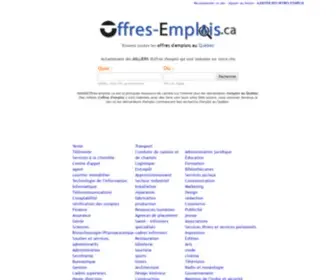 Offres-Emplois.ca(Offres emplois au Qu) Screenshot