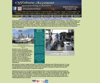 Offshoreaccountcharters.com(Wilmington NC Deep Sea Fishing Charters) Screenshot