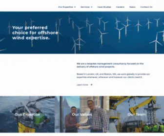 Offshoreconstruct.com(Bespoke management consultancy focused on the delivery of offshore wind projects) Screenshot