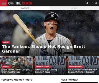 Offthebenchbaseball.com(Off The Bench) Screenshot